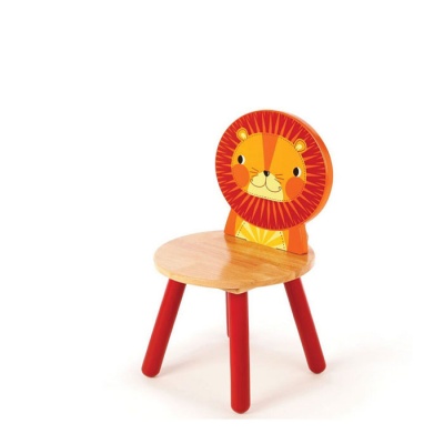 ДЪРВЕНО СТОЛЧЕ ЛЪВЧЕ БИГДЖИГС T0203 / BIGJIGS TOYS WOODEN CHAIR LION T0203