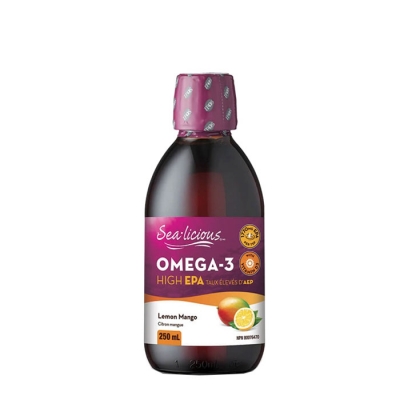 ОМЕГА 3 + ВИТАМИН D3 с вкус на лимон и манго 250 мл. / OMEGA 3 + VITAMIN D3 SEA-LICIOUS