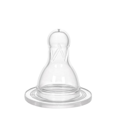 УИ БЕЙБИ ОВАЛЕН СИЛИКОНОВ БИБЕРОН 0 - 6 месеца / WEE BABY ROUND FEEDING BOTTLE TEAT 0-6 months