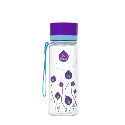 ЕКО БУТИЛКА EQUA ЛИЛАВИ ЛИСТА 600 мл. / ECO BOTTLE EQUA PURPLE LEAVES