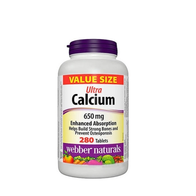  УЛТРА КАЛЦИЙ таблетки 650 мг. 280 броя / WEBBER NATURALS ULRTA CALCIUM