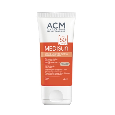 МЕДИСЪН СЛЪНЦЕЗАЩИТЕН МИНЕРАЛЕН КРЕМ SPF50+ 40 мл. / ACM LABORATOIRE DERM MEDISUN TINNED MINERAL CREAM SPF50+ 