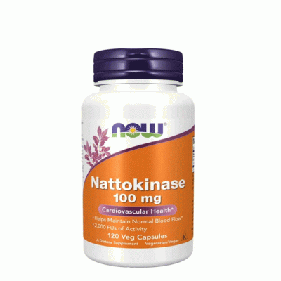 НАУ ФУДС НАТОКИНАЗА капсули 100 мг. 120 броя / NOW FOODS NATTOKINASE