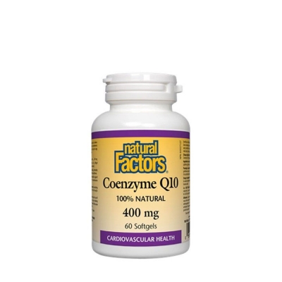 НАТУРАЛ ФАКТОРС КОЕНЗИМ Q10 капсули 400 мг. 60 броя / NATURAL FACTORS COENZYME Q 10