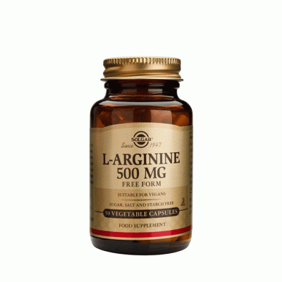 СОЛГАР L-АРГИНИН капсули 500 мг. 50 броя / SOLGAR L-ARGININE