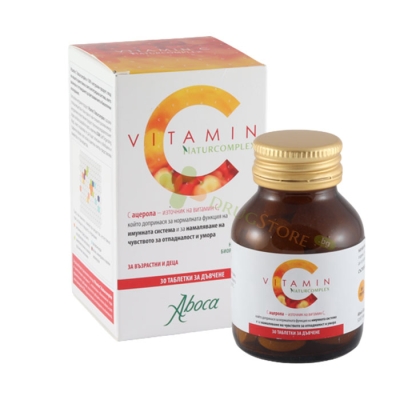 АБОКА ВИТАМИН C НАТУРКОМПЛЕКС дъвчащи таблетки 30 броя / ABOCA VITAMIN C NATURCOMPLEX chewable 