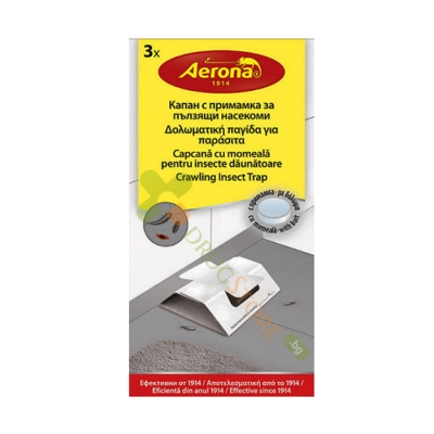 АЕРОНА КАПАН С ПРИМАМКА ЗА ПЪЛЗЯЩИ НАСЕКОМИ 3 броя / AERONA CRAWLING INSECT TRAP