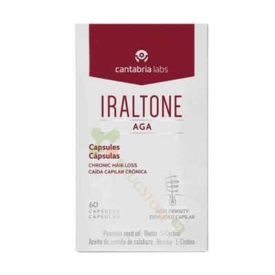 AGA ПРИ ХРОНИЧЕН КОСОПАД капсули 60 броя / CANTABRIA LABS IRALTONE AGA CHRONIC HAIR LOSS