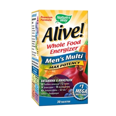 АЛАЙВ МУЛТИВИТАМИНИ ЗА МЪЖЕ 50 + таблетки 30 броя / NATURE'S WAY MEN'S 50 + MULTI - VITAMIN - MULTI - MINERAL