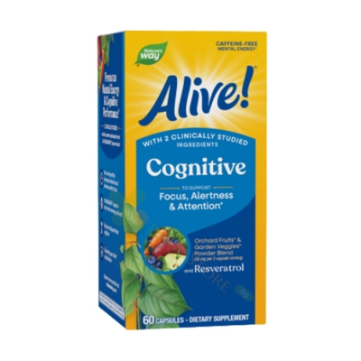 АЛАЙВ ПАМЕТ И КОНЦЕНТРАЦИЯ капсули 60 броя / NATURE'S WAY ALIVE COGNITIVE 