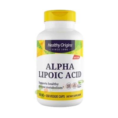 АЛФА-ЛИПОЕВА КИСЕЛИНА капсули 300 мг 150 броя / HEALTHY ORIGINS ALPHA-LIPOIC ACID