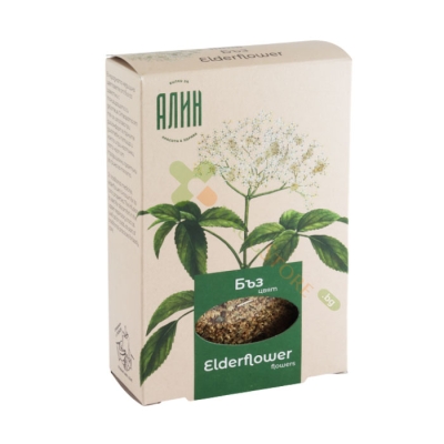 АЛИН ЧАЙ БЪЗ ЦВЕТОВЕ 30 г / ALIN SAMBUCUS FRUCTUS BLOSSOMS 