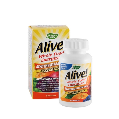 АЛАЙВ МУЛТИВИТАМИНИ И МИНЕРАЛИ таблетки 60 броя / NATURE`S WAY ALIVE MULTIVITAMINS AND MINERALS