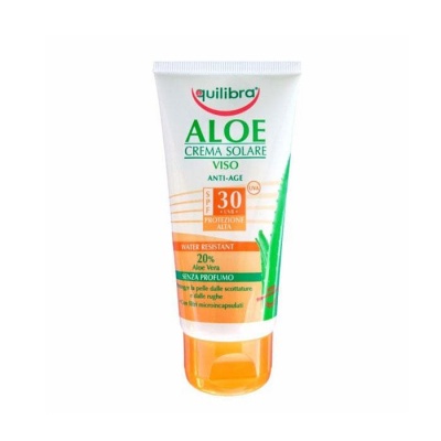 АЛОЕ ВЕРА СЛЪНЦЕЗАЩИТЕН КРЕМ ЗА ЛИЦЕ ЕКВИЛИБРА SPF 30 75 мл. / EQUILIBRA ALOE VERA CREMA SOLARE SPF 30