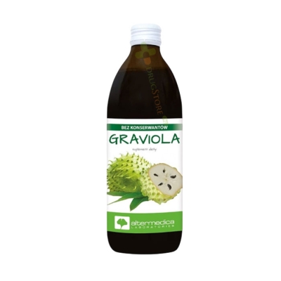 АЛТЕР МЕДИКА СОК ОТ ГРАВИОЛА + ВИТАМИН С 500 мл / ALTER MEDICA GRAVIOLA JUICE + VITAMIN C 
