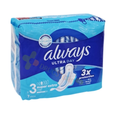 АМСКИ ПРЕВРЪЗКИ ОЛУЕЙС СУПЕР ЕКСТРА УЛТРА ДНЕВНИ 7 броя / PROCTER & GAMBLE ALWAYS ULTRA DAY SUPER EXTRA PADS 