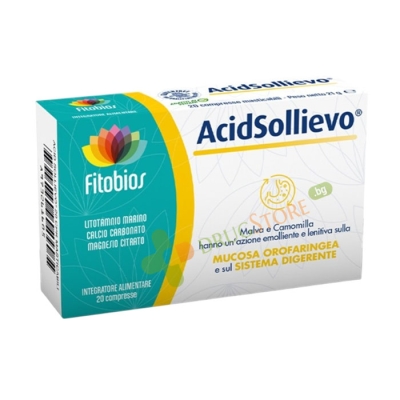 АНТИАЦИД дъвчащи таблетки 20 броя / FITOBIOS ACID SOLLIEVO chewable tablets