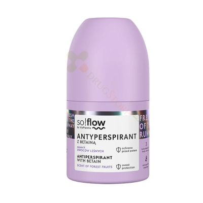 АНТИПЕРСПИРАНТ РОЛ ОН С ГОРСКИ ПЛОДОВЕ 50 мл / SO! FLOW ANTIPERSPIRANT WITH BETAINE FOREST BERRY SCENT