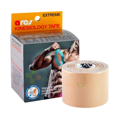 АРЕС ЕКСТРИЙМ КИНЕЗИО ЛЕНТА БЕЖОВА 5 см / 5 м / ARES TAPE KINESIOLOGY TAPE EXTREME BEIGE 5 cm / 5 m