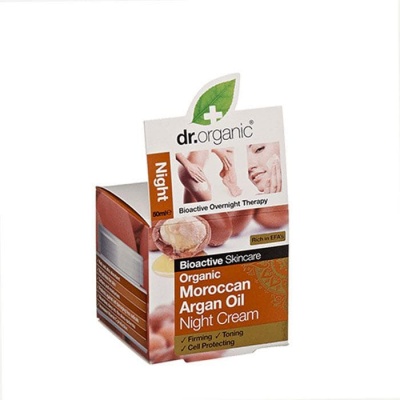 НОЩЕН КРЕМ ПРОТИВ БРЪЧКИ С МАРОКАНСКО АРГАНОВО МАСЛО 50 мл. / DR.ORGANIC MOROCCAN ARGAN OIL NIGHT CREAM