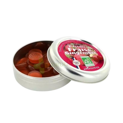 ПАСТИЛИ С ЯГОДИ И ДЖИНДЖИФИЛ 45 г / AROMANDISE STRAWBERRY AND GINGER PASTILLES