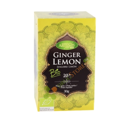 АРТЕМИС БИО ЧАЙ ДЖИНДЖИФИЛ И ЛИМОН филтър 20 броя / ARTEMIS BIO GINGER AND LEMON TEA filter