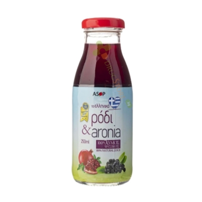 АСОП 100% НАТУРАЛЕН СОК ОТ НАР И АРОНИЯ 250 мл / ASOP POMEGRANATE & ARONIA 100 % NATURAL JUICE 