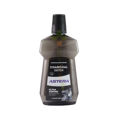 ВОДА ЗА УСТА АСТЕРА С АКТИВЕН ВЪГЛЕН CHARCOAL DETOX 500 мл. / AROMA ASTERA CHARCOAL DETOX MOUTHWASH