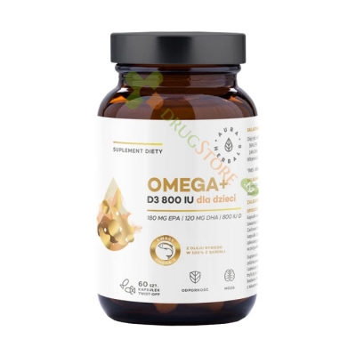 АУРА ХЕРБАЛС ОМЕГА 3 + ВИТАМИН D3 капсули 60 броя / AURA HERBALS OMEGA 3+ D3