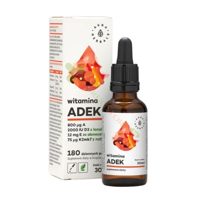 АУРА ХЕРБАЛС ВИТАМИН A, D3, E, K капки 30 мл / AURA HERBALS VITAMIN ADEK drops 