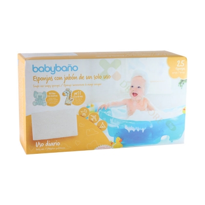 БЕЙБИБАНО САПУНЕНА ГЪБА ЗА НОВОРОДЕНИ И БЕБЕТА 25 броя / JALSOSA BEGOBANO BABY SPONGE