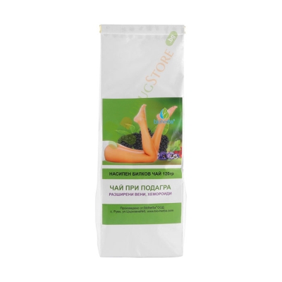 БИОХЕРБА БИЛКОВ ЧАЙ ПРИ ПОДАГРА, РАЗШИРЕНИ ВЕНИ И ХЕМОРОИДИ 120 г / BIOHERBA TEA FOR GOUT VARICOSE VEINS AND HEMORRHOIDS