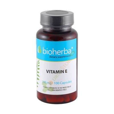 БИОХЕРБА ВИТАМИН E капсули 100 мг 100 броя / BIOHERBA VITAMIN E