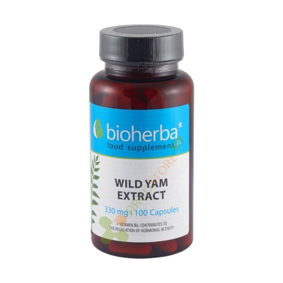 БИОХЕРБА ДИВ ЯМ ЕКСТРАКТ + ВИТАМИН B6 капсули 100 броя / BIOHERBA WILD YAM EXTRACT + VITAMIN B6