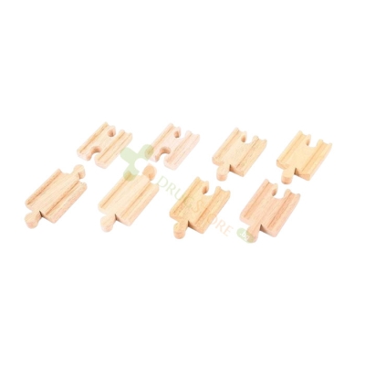 ДЪРВЕНИ ПРАВИ ЖП РЕЛСИ МИНИ BJT104 / BIGJIGS TOYS WOODEN MINI EXPANSION PACK