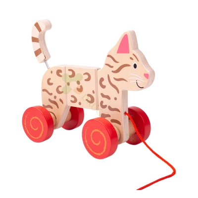 ИГРАЧКА ЗА ДЪРПАНЕ - КОТЕ BB111 / BIGJIGS TOYS CAT PULL ALONG 