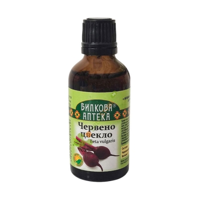 БИЛКОВА АПТЕКА ЧЕРВЕНО ЦВЕКЛО + ВИТАМИН C 50 мл / BILKOVA APTEKA BETA VULGARIS + VITAMIN C TINCTURE
