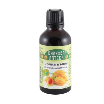 БИЛКОВА АПТЕКА ТИНКТУРА ГОРЧИВ ПЪПЕШ + ХРОМ 50 мл / BILKOVA APTEKA MONORDICA CHARANTIA TINCTURE + CHROMIUM 