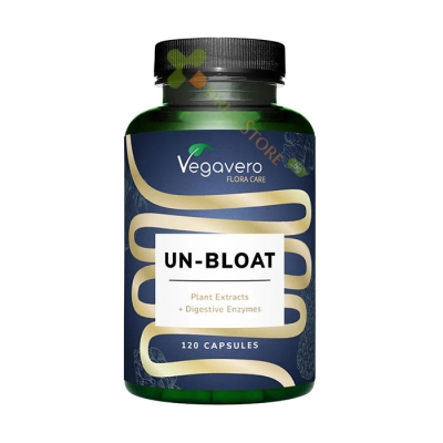 БИЛКОВИ ЕКСТРАКТИ + ХРАНОСМИЛАТЕЛНИ ЕНЗИМИ капсули 120 броя / VEGAVERO UN-BLOAT 