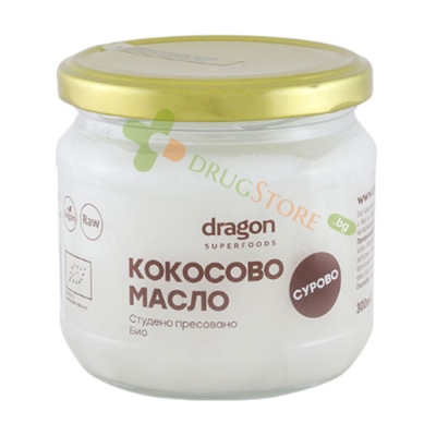 БИО КОКОСОВО МАСЛО СТУДЕНОПРЕСОВАНО 300 мл / DRAGON SUPERFOODS BIO COCONUT OIL