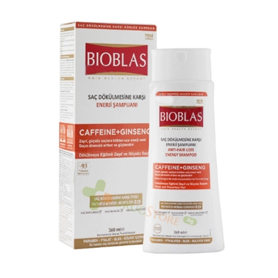 БИОБЛАС ШАМПОАН ЗА СЛАБА КОСА С КОФЕИН И ЖЕН ШЕН 360 мл / BIOBLAS  ANTI HAIR-LOSS ENERGY SHAMPOO WITH CAFFEINE & GINSENG