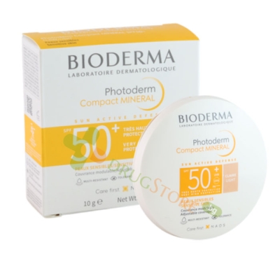 БИОДЕРМА ФОТОДЕРМ МАКС ФОТОЗАЩИТНА ПУДРА ЗА ЛИЦЕ СВЕТЛА SPF50+ 10 г / BIODERMA PHOTODERM MAX MINETAL COMPACT LIGHT