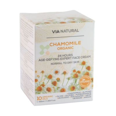 БИОФРЕШ VIA NATURAL КРЕМ ЗА ЛИЦЕ ОРГАНИК ЛАЙКА 50 мл / BIOFRESH VIA NATURAL FACE CREAM CHAMOMILE ORGANIC