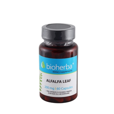 БИОХЕРБА ЛЮЦЕРНА ЛИСТ + ЖЕЛЯЗО капсули 60 броя / BIOHERBA ALFALFA LEAF + IRON