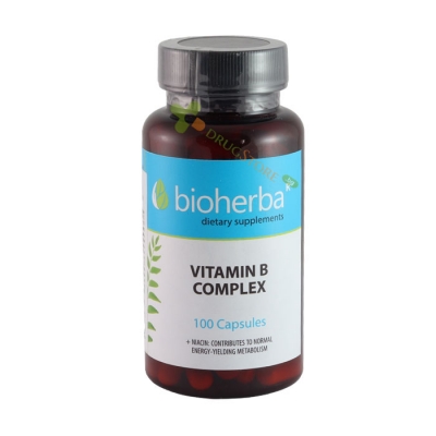 БИОХЕРБА БАЛАНС B КОМПЛЕКС + НИАЦИН капсули 100 броя / BIOHERBA VITAMIN B COMPLEX + NIACIN