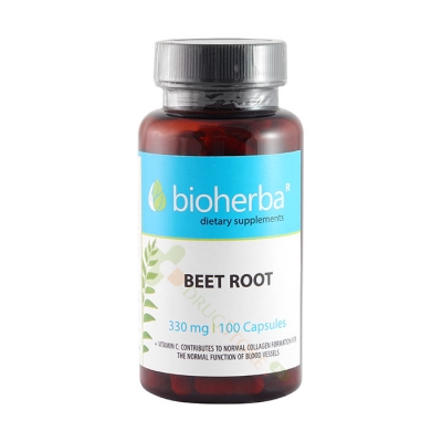 БИОХЕРБА ЧЕРВЕНО ЦВЕКЛО + ВИТАМИН C капсули 100 броя / BIOHERBA BEET ROOT + VITAMIN C