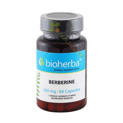 БИОХЕРБА БЕРБЕРИН + ХРОМ капсули 60 броя  / BIOHERBA BERBERIN + CHROMIUM