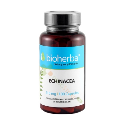 БИОХЕРБА ЕХИНАЦЕЯ + ВИТАМИН C капсули 100 броя / BIOHERBA ECHINACEA + VITAMIN C