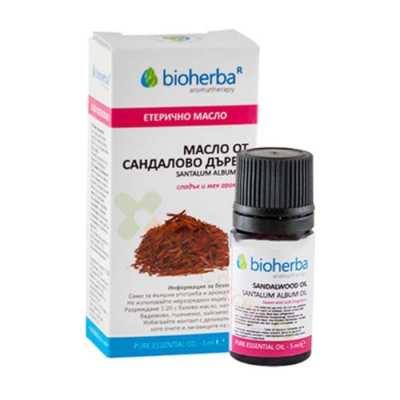 БИОХЕРБА ЕТЕРИЧНО МАСЛО ОТ САНДАЛОВО ДЪРВО 5 мл / BIOHERBA ESSENTIAL SANDALWOOD OIL