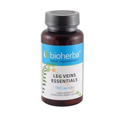 БИОХЕРБА ФОРМУЛА ПРИ УМОРЕНИ КРАКА + НИАЦИН капсули 100 броя / BIOHERBA LEG VEINS ESSENTIALS + NIACIN
